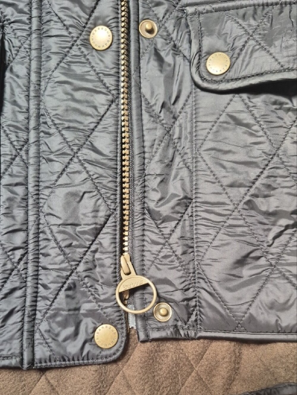 Barbour Women's Quilted Black Vest Size 10 - Picture 5 of 9